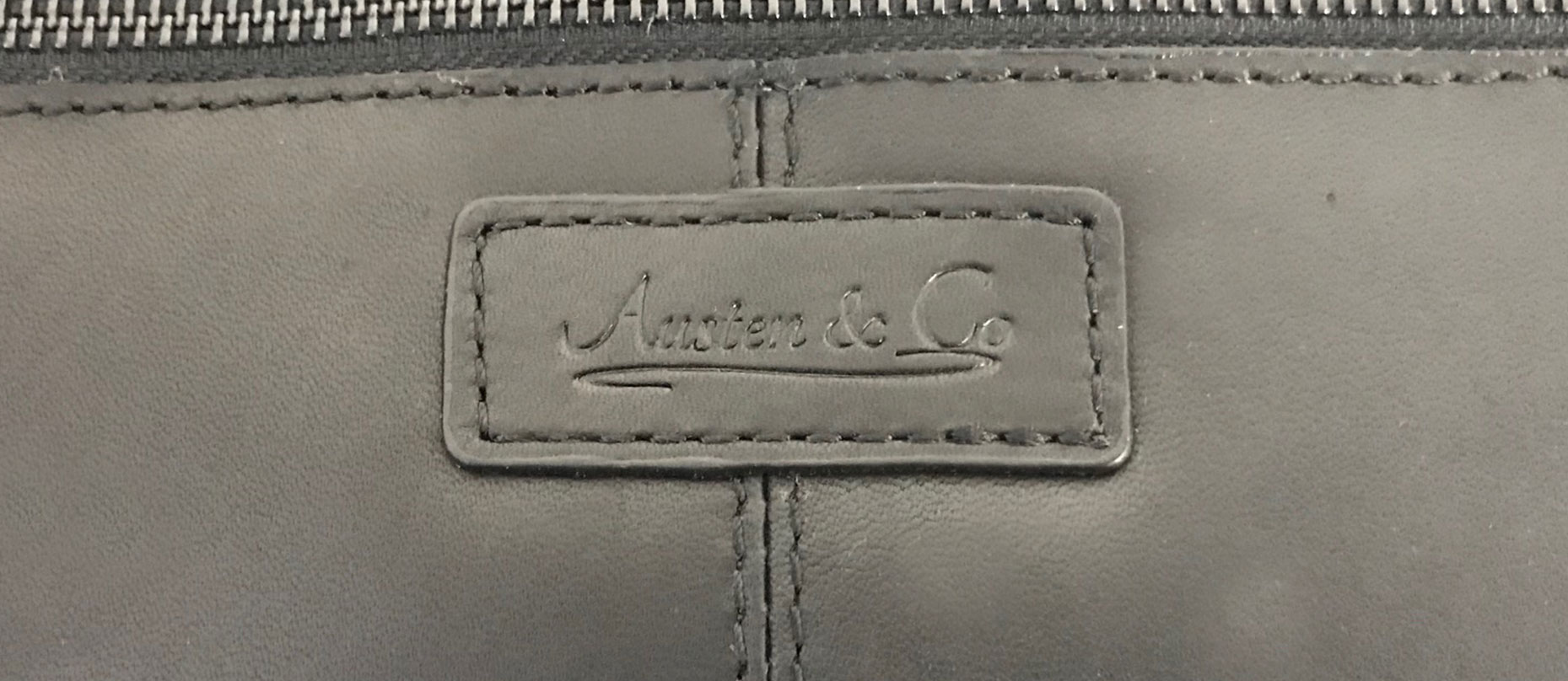 Black Wash Bag Austen & Co Logo